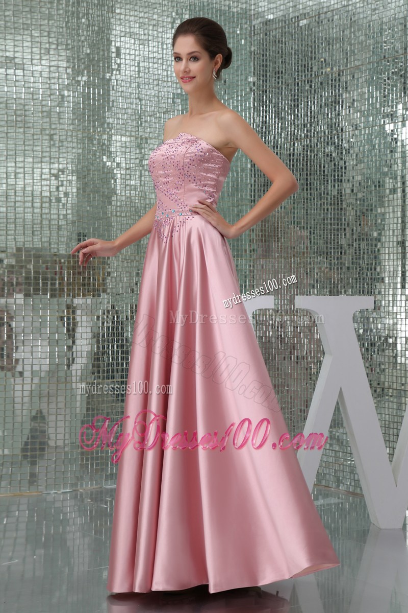 Latest Beaded Pink Mother Bride Dress with Flounced Sleeves Jacket