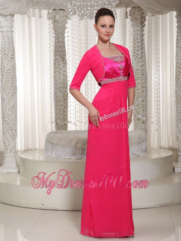 Beaded Floor-length Mother Of The Bride Dress Plus Size 2013