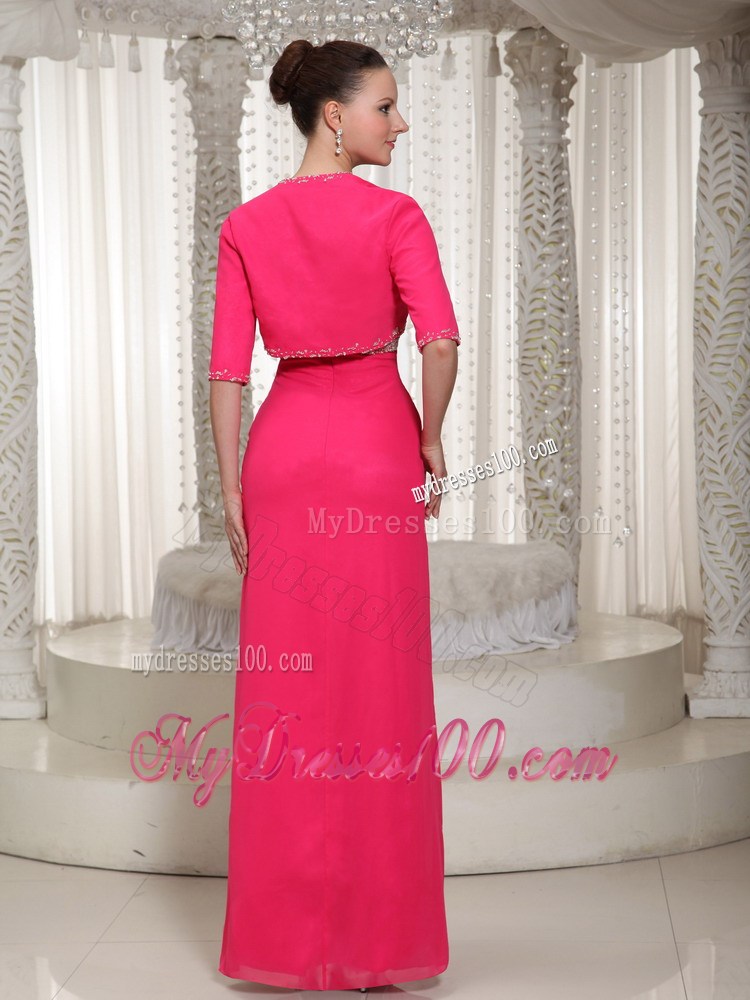 Beaded Floor-length Mother Of The Bride Dress Plus Size 2013