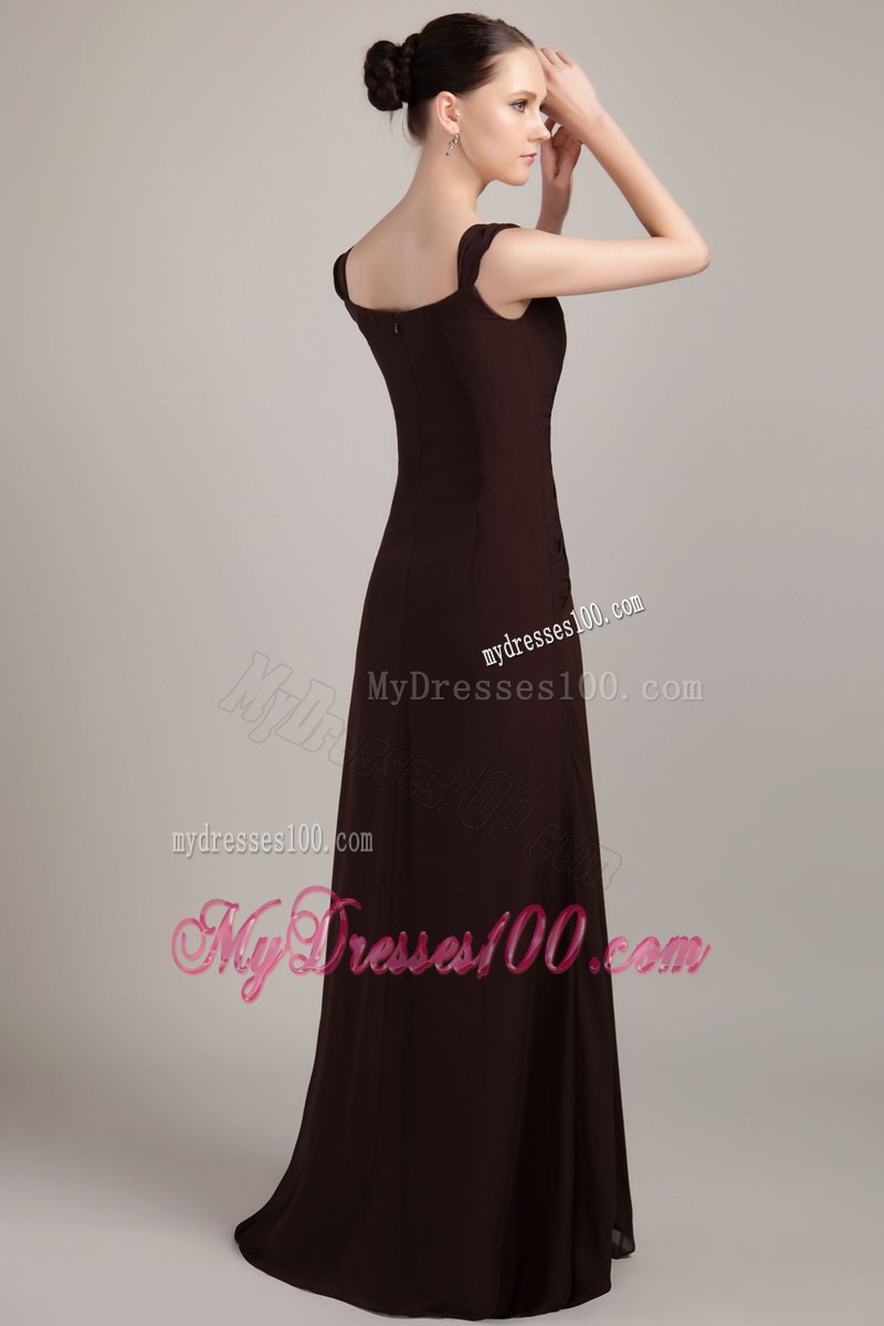 Square Neckline with Applique Mother Of Bride Dress with Straps
