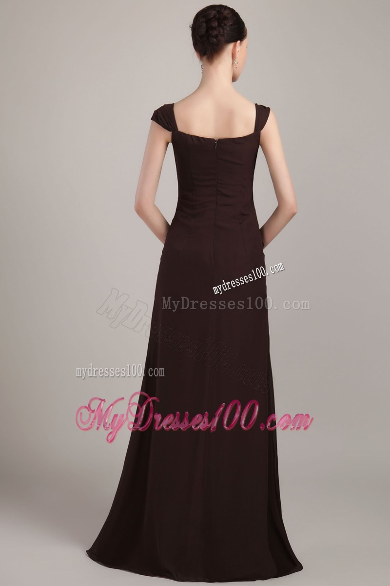 Square Neckline with Applique Mother Of Bride Dress with Straps