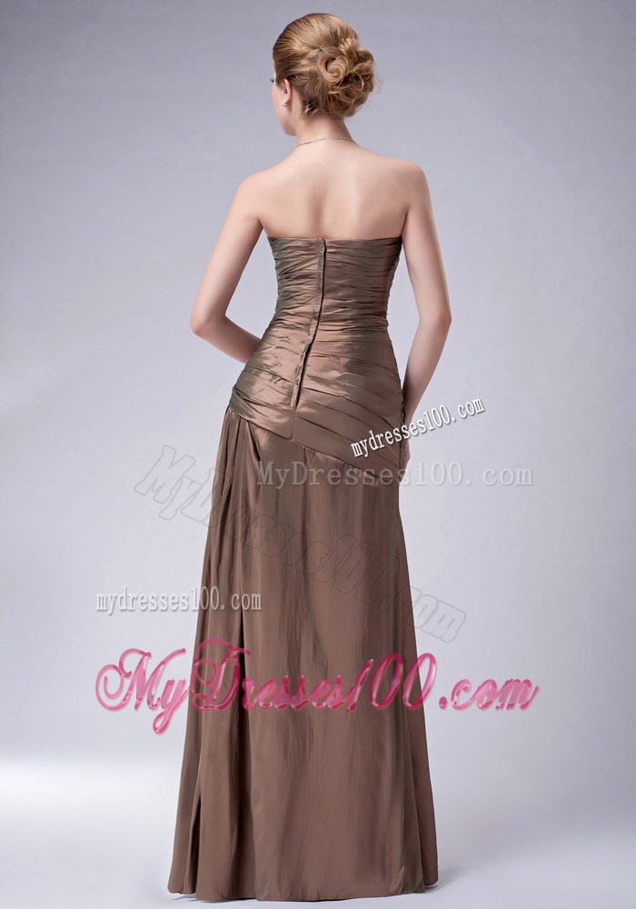 Brown Empire Strapless and Appliques Mother of the Bride Dress