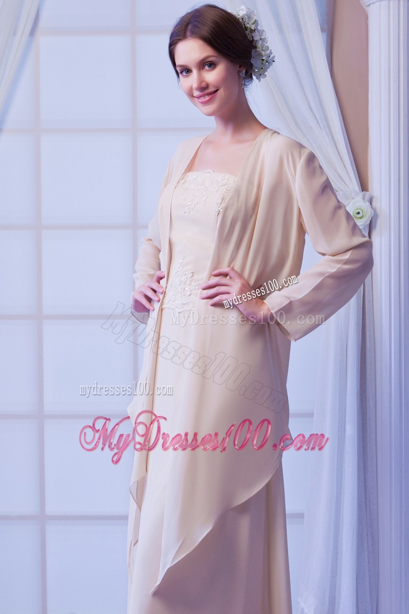 Champagne Feet-length Strapless Mother Of The Groom Dresses