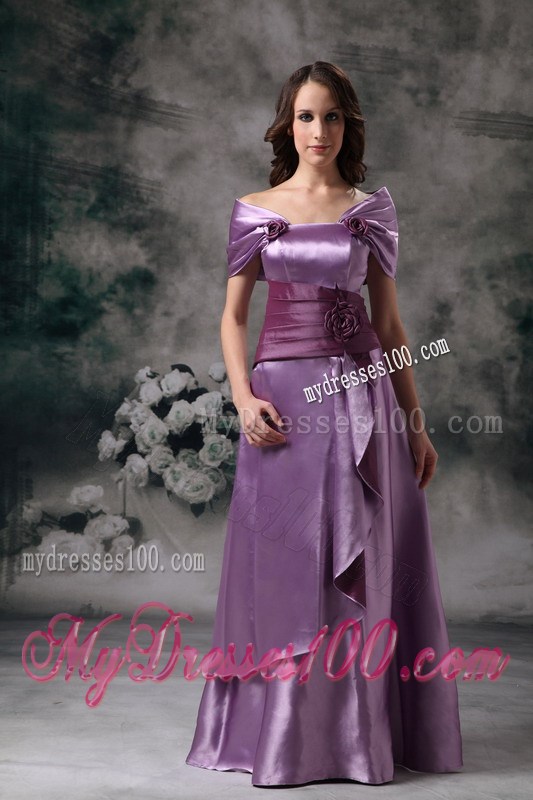 Off The Shoulder Two-toned Lavender Mothers Dresses with Flowers