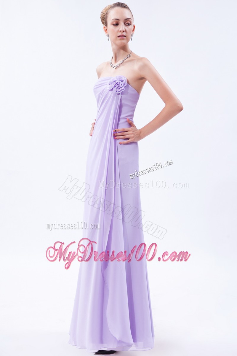 Plus Size Lilac Mothers Dresses For Weddings with Handmade Flowers
