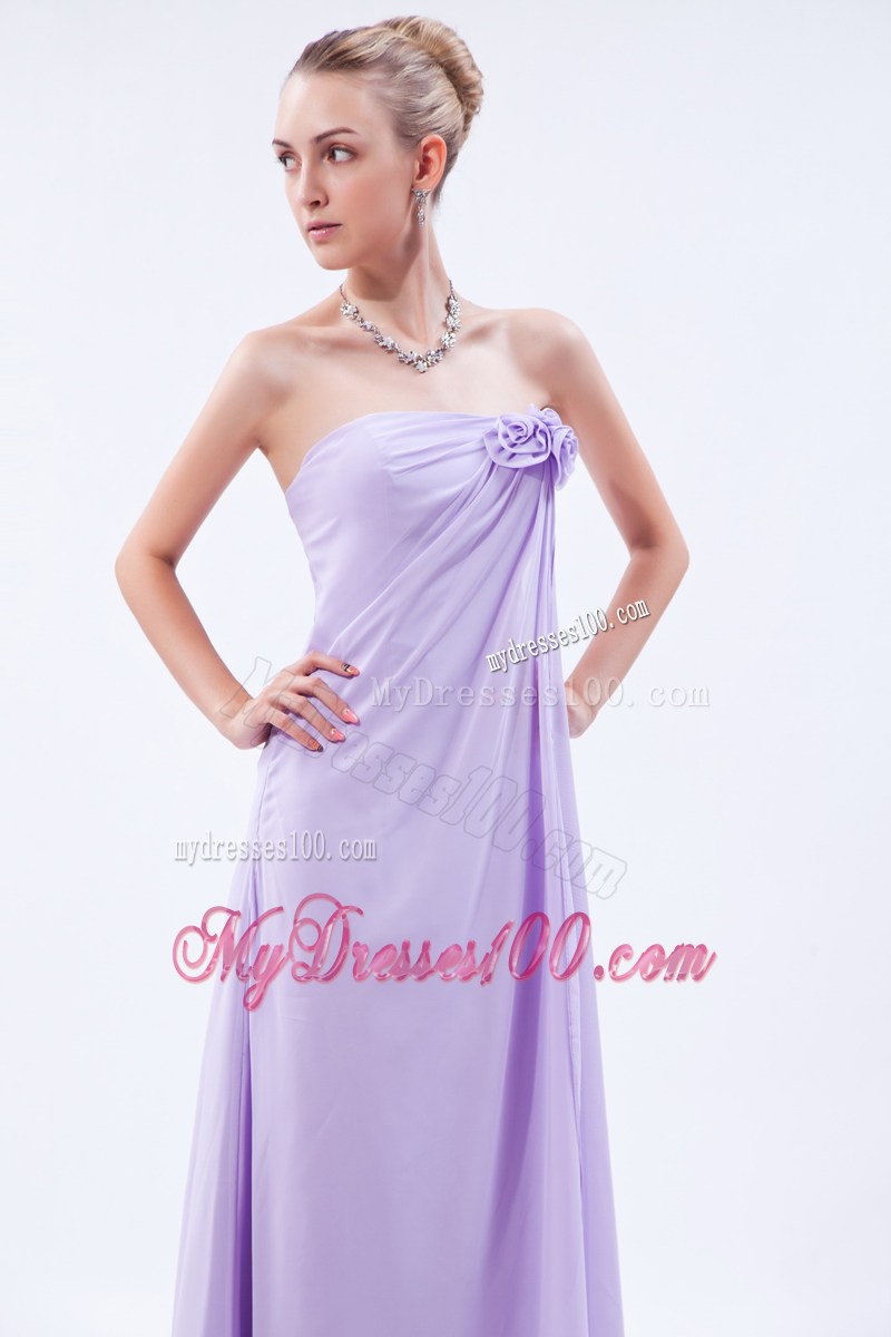 Plus Size Lilac Mothers Dresses For Weddings with Handmade Flowers