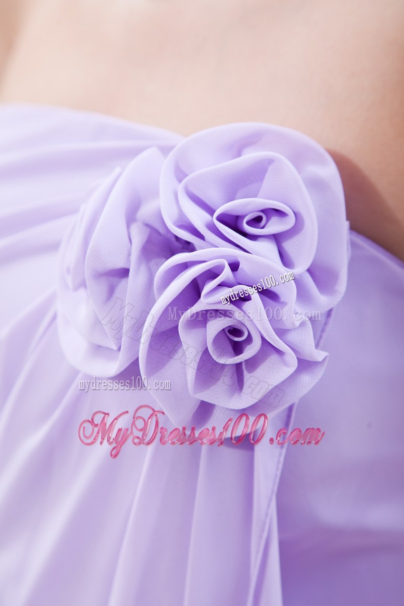 Plus Size Lilac Mothers Dresses For Weddings with Handmade Flowers