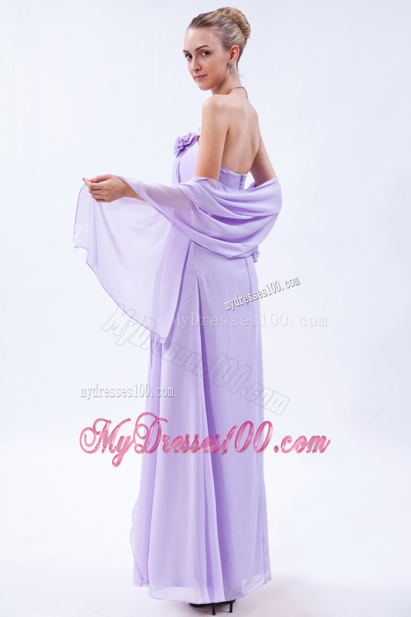Plus Size Lilac Mothers Dresses For Weddings with Handmade Flowers