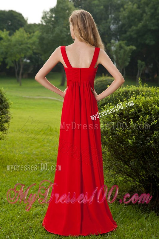 Red Empire Chiffon Mother of Bride Dress Plus Size for Wedding