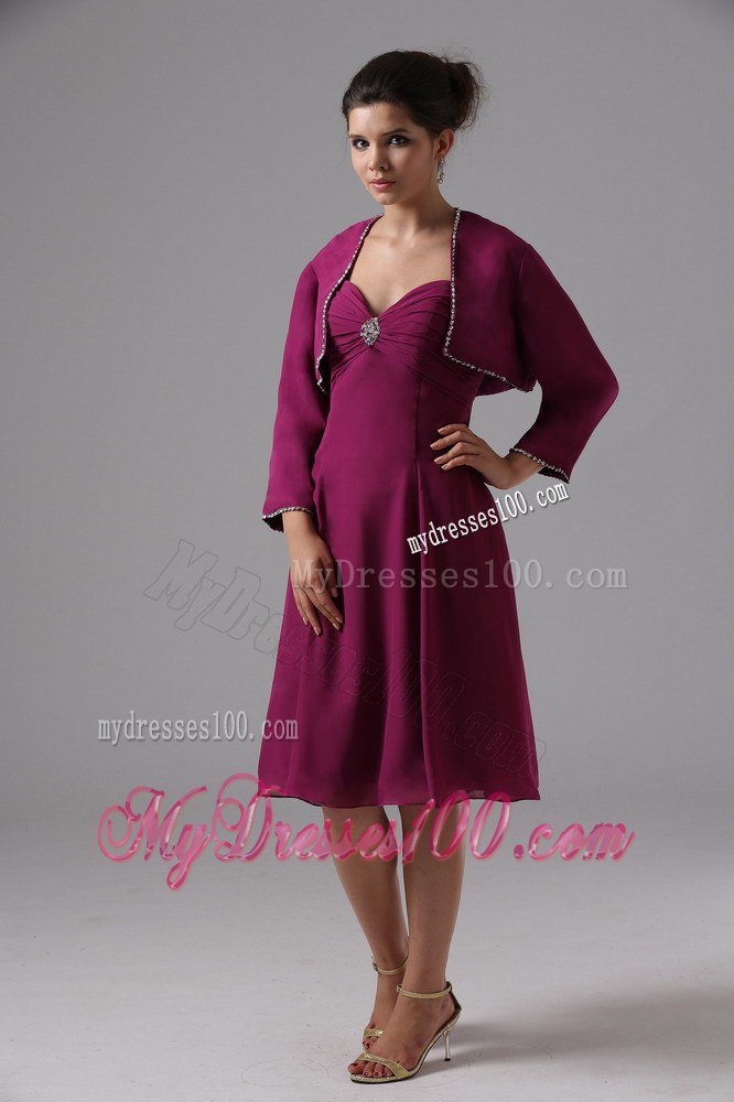 Plus Size Sweetheart Short Burgundy Mothers Outfit For Weddings