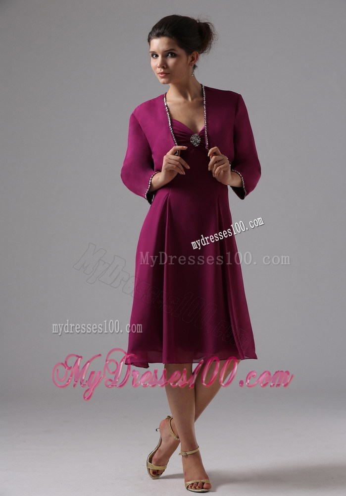 Plus Size Sweetheart Short Burgundy Mothers Outfit For Weddings