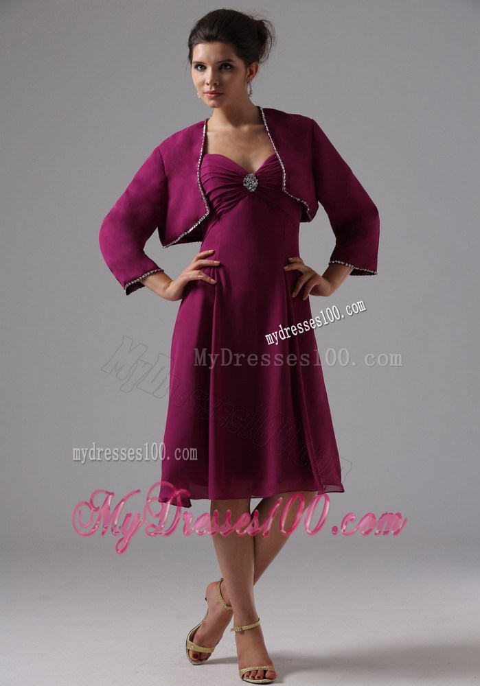 Plus Size Sweetheart Short Burgundy Mothers Outfit For Weddings