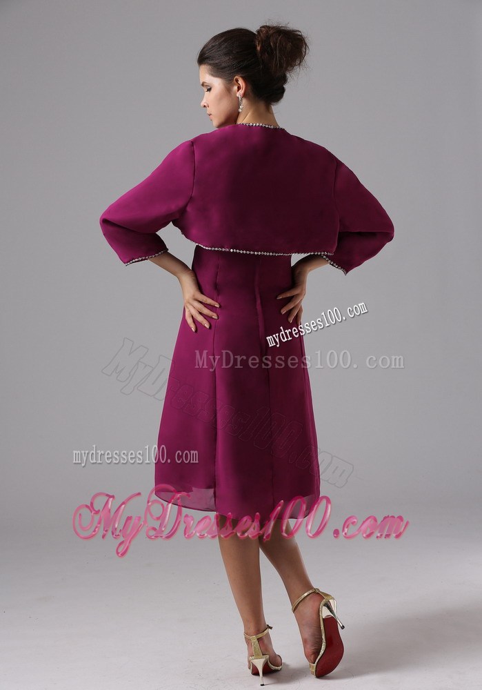 Plus Size Sweetheart Short Burgundy Mothers Outfit For Weddings