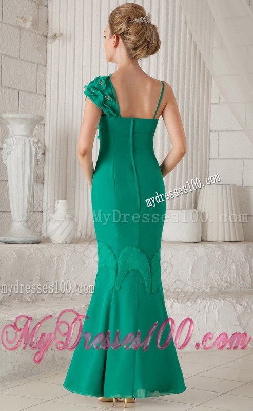 Mermaid Mothers Dresses with Beaded Hand Made Flowers Cap Sleeve