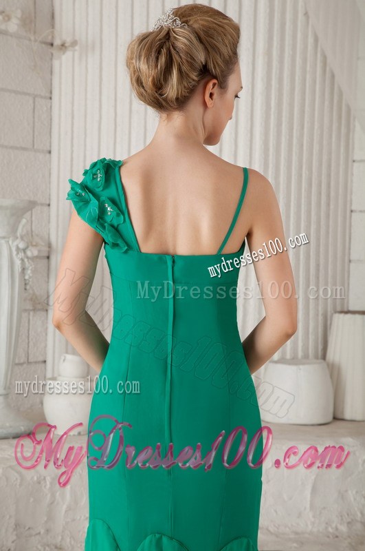Mermaid Mothers Dresses with Beaded Hand Made Flowers Cap Sleeve