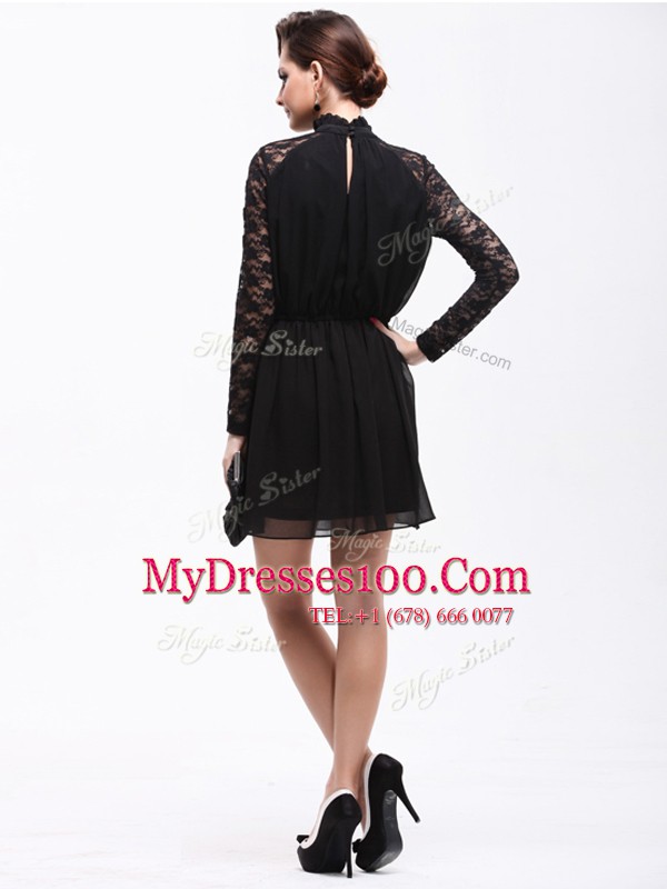 Sleeveless Zipper Knee Length Lace Party Dresses