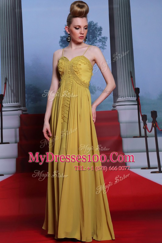 Modest Sleeveless Side Zipper Floor Length Appliques