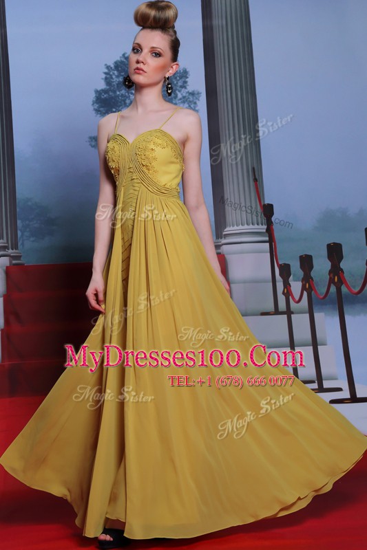 Modest Sleeveless Side Zipper Floor Length Appliques