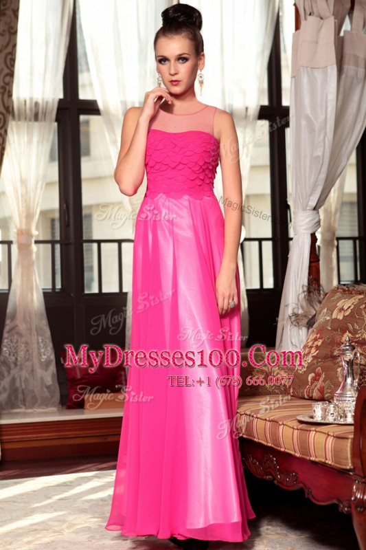 Decent Scoop Sleeveless Zipper Ankle Length Ruching Homecoming Dress