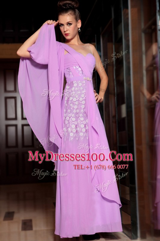 Artistic Square Half Sleeves Chiffon Mother Of The Bride Dress Beading and Ruching Side Zipper