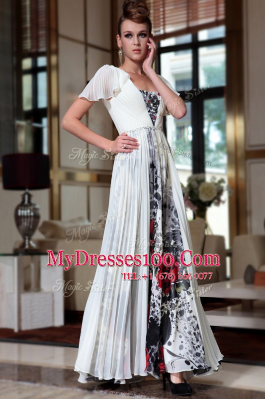 New Arrival Off the Shoulder Ankle Length Zipper Mother Of The Bride Dress Multi-color for Prom and Party with Beading and Pattern