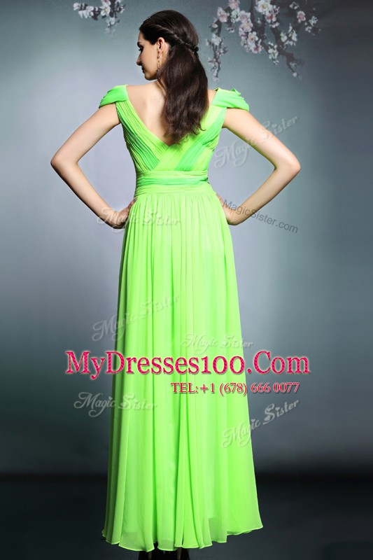 Wonderful Backless Mother Of The Bride Dress Pattern Short Sleeves Floor Length