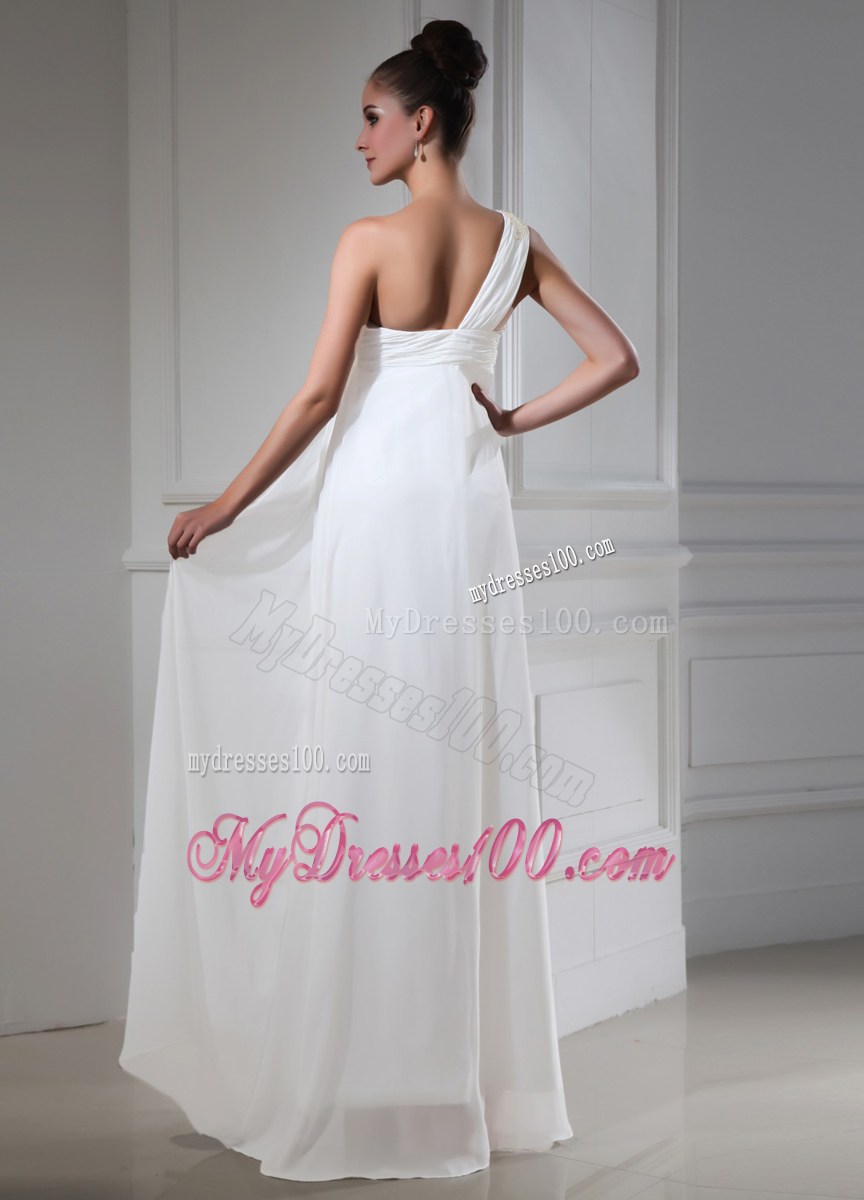 One Shoulder 2013 Prom Dress With Beaded For Custom Made