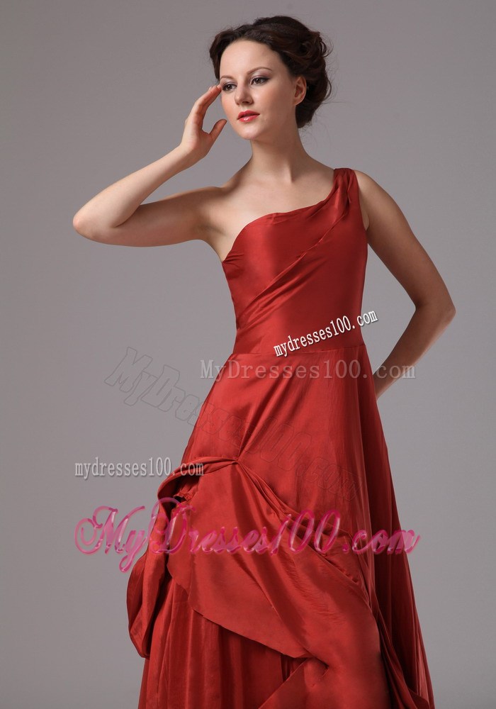 Unique One Shoulder Taffeta Prom Dress For Custom Made In Norcross Georgia