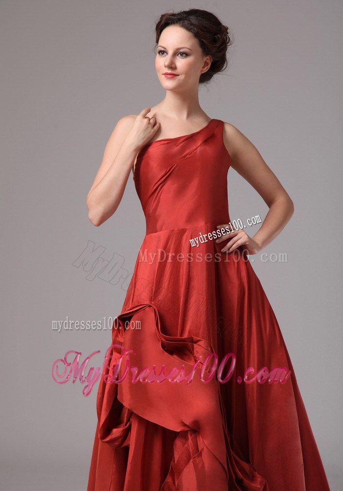 Unique One Shoulder Taffeta Prom Dress For Custom Made In Norcross Georgia