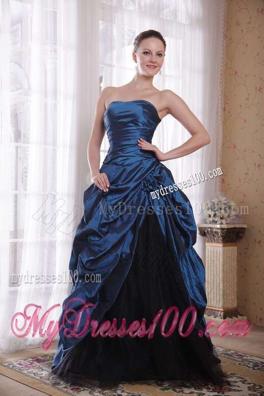 Beautiful Strapless Sweep Train Prom Dress with Ruffles