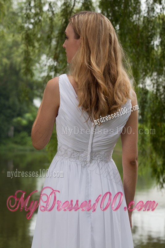 Beautiful Empire V-neck Appliques Prom Graduation Dress