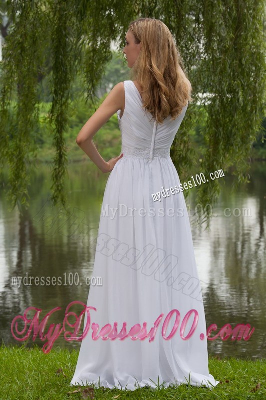 Beautiful Empire V-neck Appliques Prom Graduation Dress