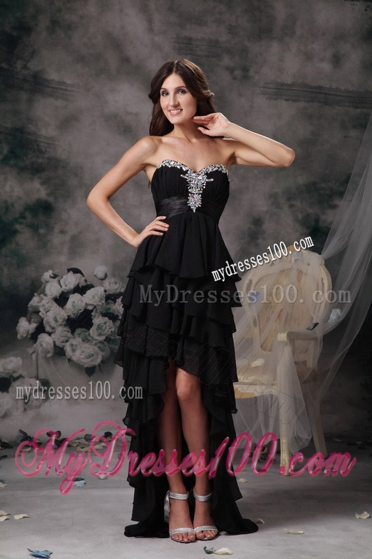 Custom Made Orange Red High-low Ruched Bodice 2013 Prom Dress