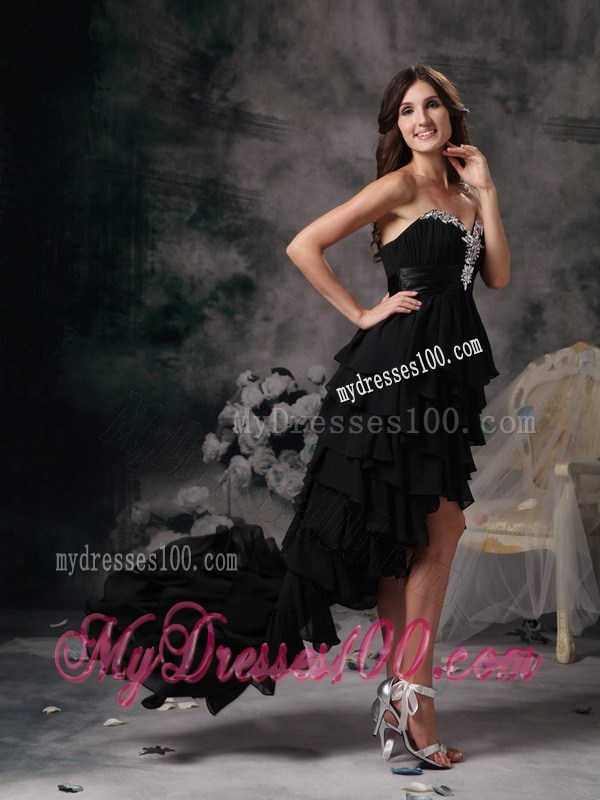 Custom Made Orange Red High-low Ruched Bodice 2013 Prom Dress