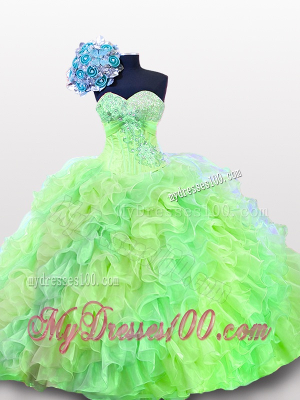 2016 Comfortable Quinceanera Dresses with Sequins and Ruffles