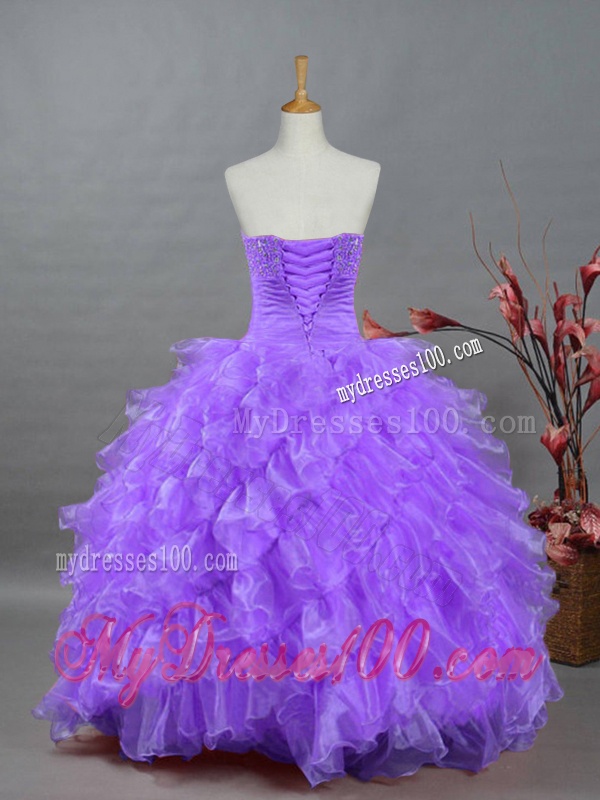 2016 Summer Ball Gown Sweetheart Beading Quinceanera Dresses