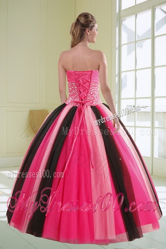 Beautiful Multi Color Sweetheart Beading Quinceanera Dress for 2016