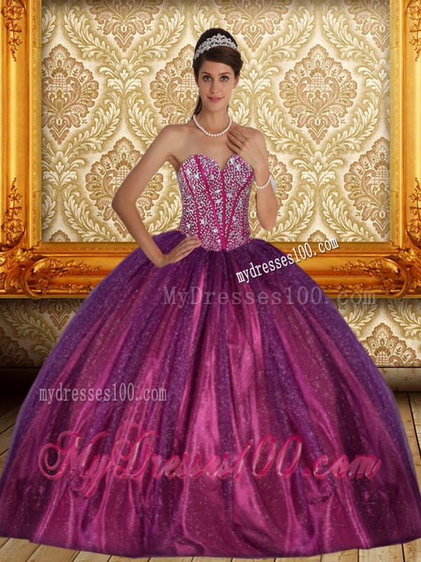 Brand New Beading Sweetheart Ball Gown Sweet 15 Dress for 2016