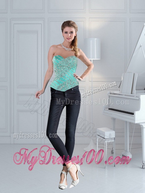 Exclusive Sweetheart Apple Green Quinceanera Dresses with Ruffles and Beading for 2016