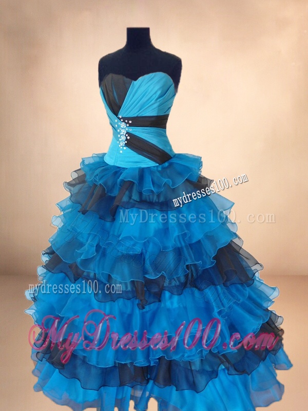 New Arrivals Beaded Multi Color Quinceanera Gowns with Ruffled Layers