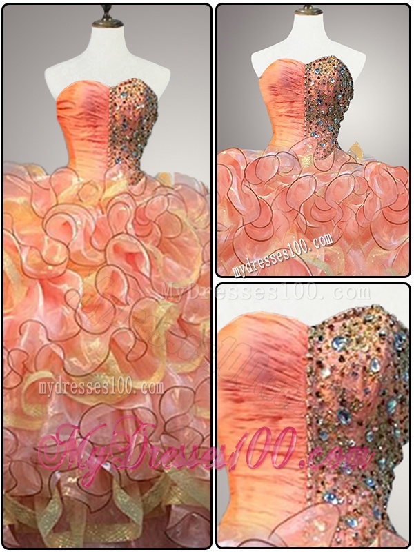 New Arrivals Multi Color Quinceanera Dresses with Beading and Ruffles