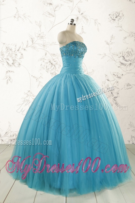 New Style Strapless Quinceanera Dresses with Beading for 2016