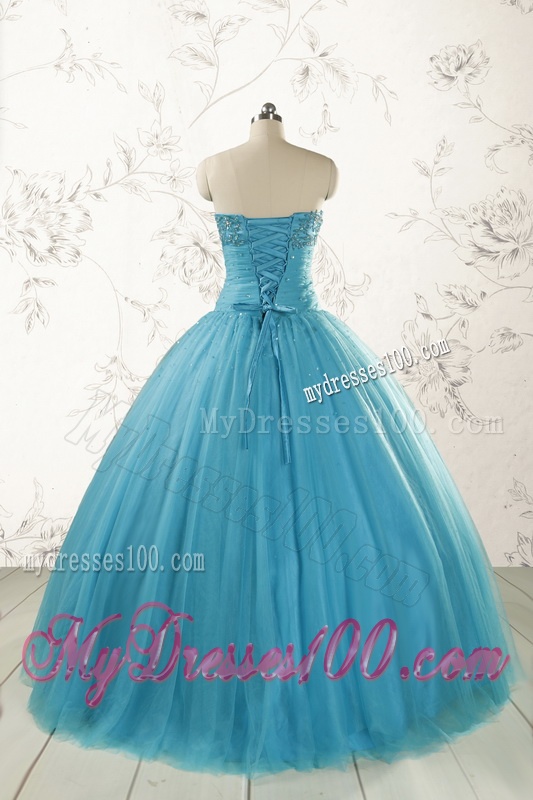 New Style Strapless Quinceanera Dresses with Beading for 2016