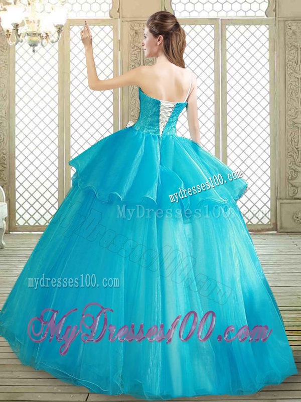Popular One Shoulder Quinceanera Dresses with Ruffles and Appliques