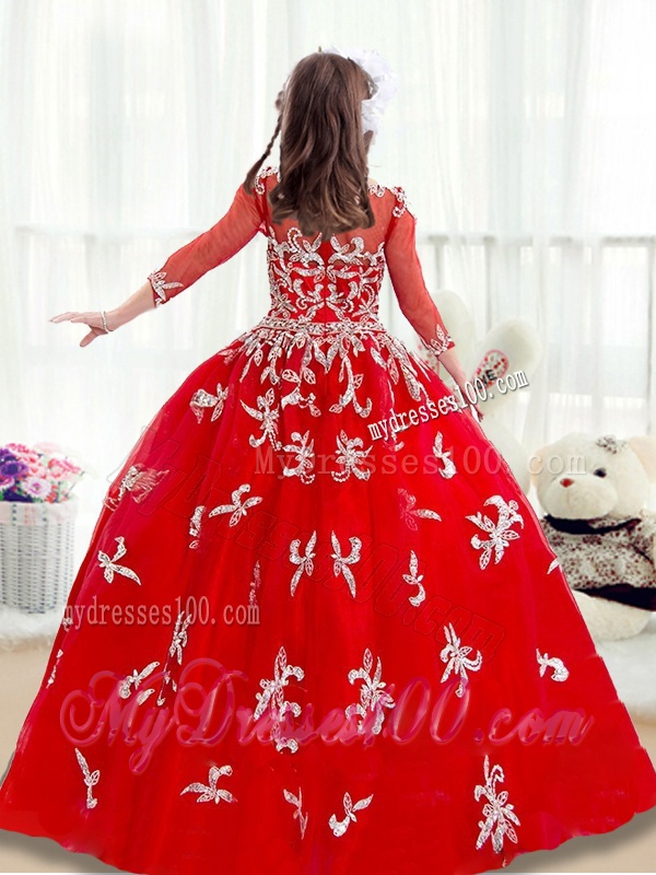 2016 Elegant Scoop Red Mini Quinceanera Dresses with Beading