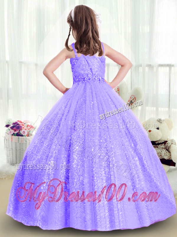 Popular Sequins and Beading Mini Quinceanera Dresses in Lavender