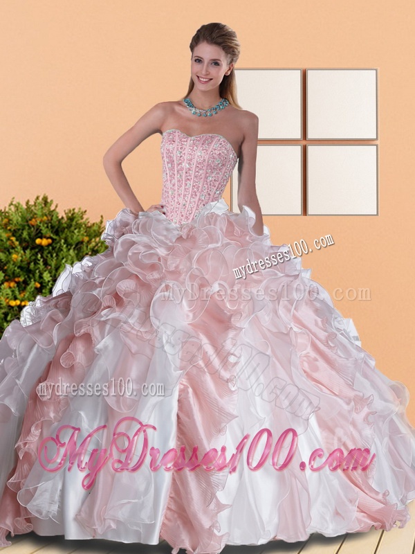 2016 Exclusive Sweetheart Quinceanera Dresses with Beading and Ruffles