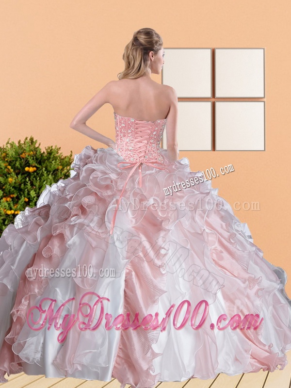 2016 Exclusive Sweetheart Quinceanera Dresses with Beading and Ruffles