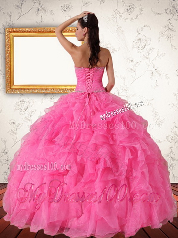 2016 Perfect Strapless Quinceanera Dress with Beading and Ruffles