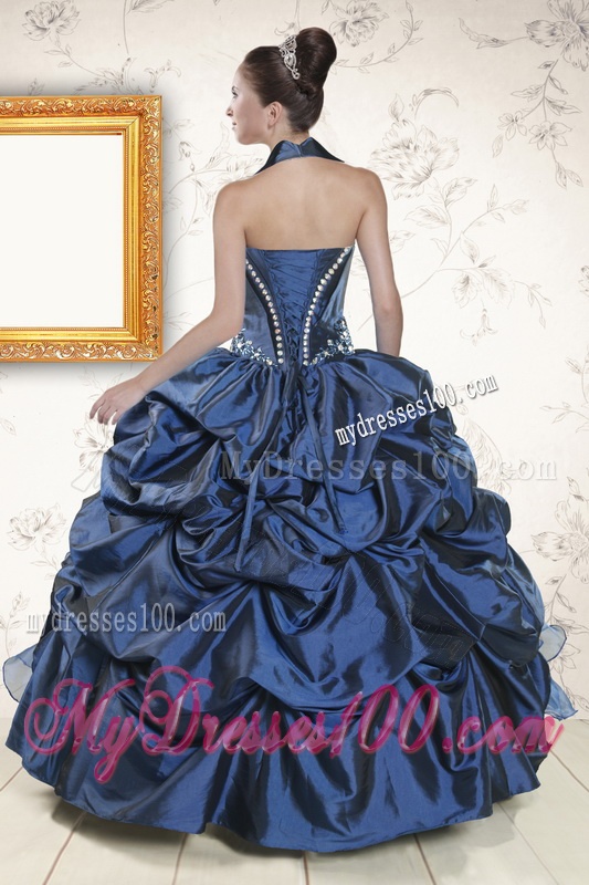 Classical Sweetheart Navy Blue Quinceanera Dresses with Beading